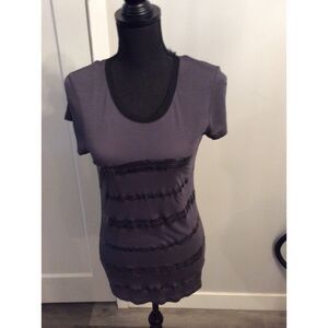 NWT Marseille Black short sleeve bling Tee Small